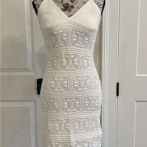 Classy Off White Knit Dress
